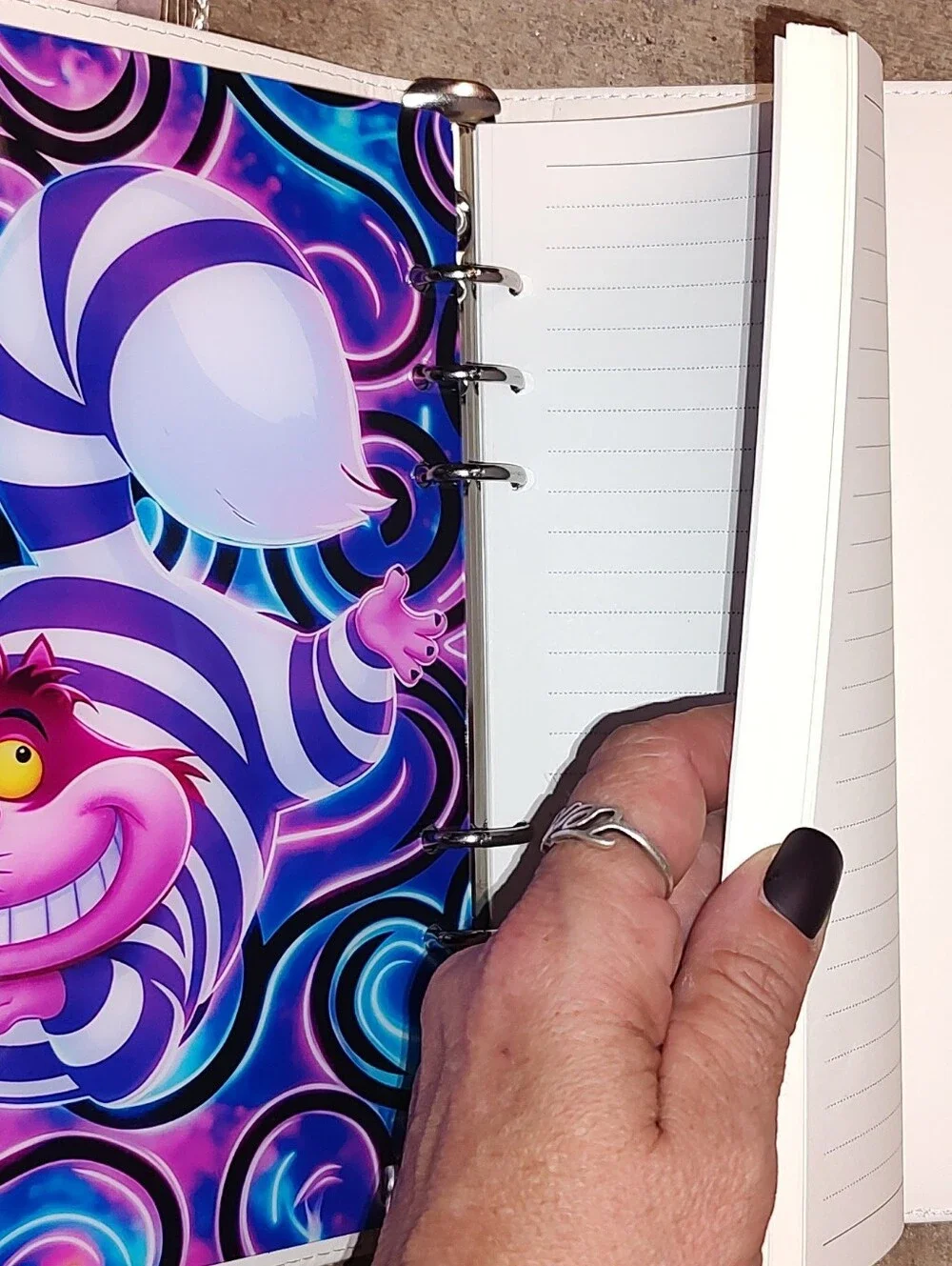 New! A5 Cheshire Cat Soft Cover Binder Notebook With Paper